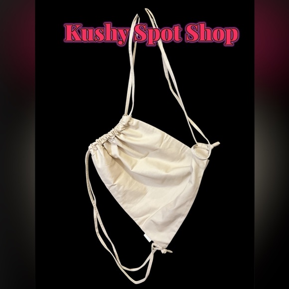 Chanel 😍 Canvas Drawstring Makeup Backpack Bag 🎒🎒🎒NWOT comes w/ Chanel 🃏🃏 - Picture 2 of 2